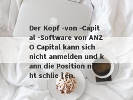 Der Kopf -von -Capital -Software von ANZO Capital kann sich nicht anmelden und kann die Position nicht schließen.